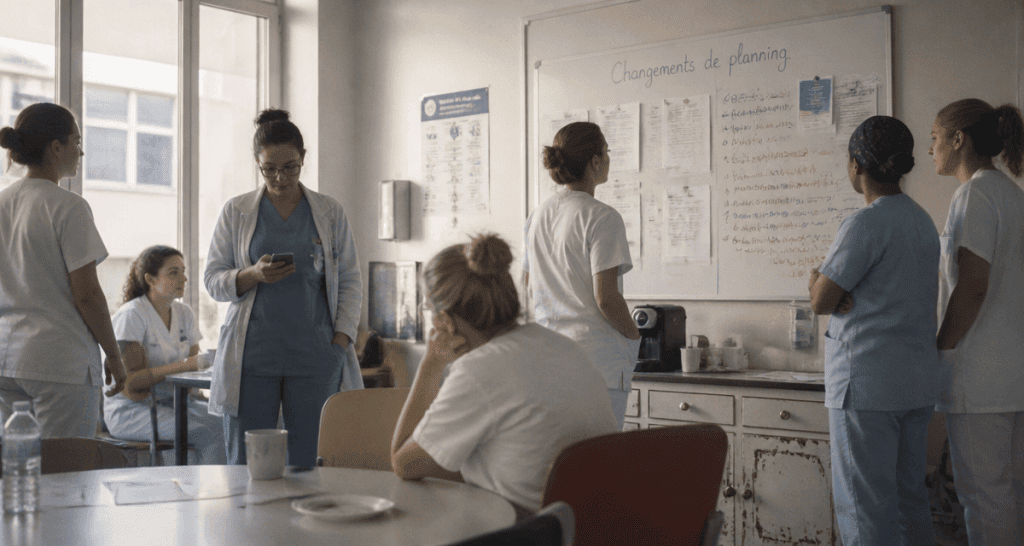 changement de planning fonction publique hospitalière infirmière consulte tableau