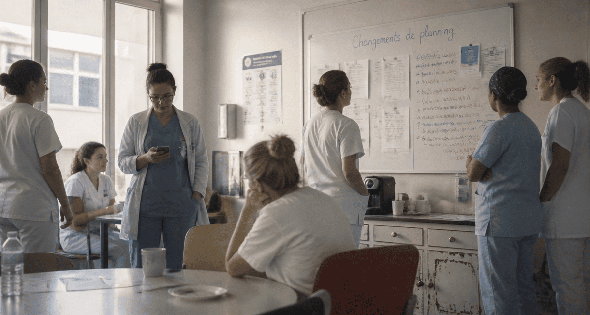 changement de planning fonction publique hospitalière infirmière consulte tableau