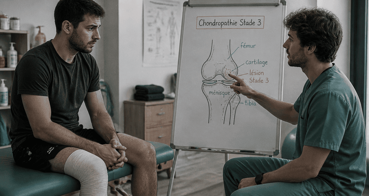chondropathie stade 3 genou traitement patient kinésithérapeute