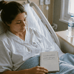 cicatrisation après ablation polype utérin femme lit hôpital
