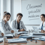 Classement specialite medecine tableau blanc