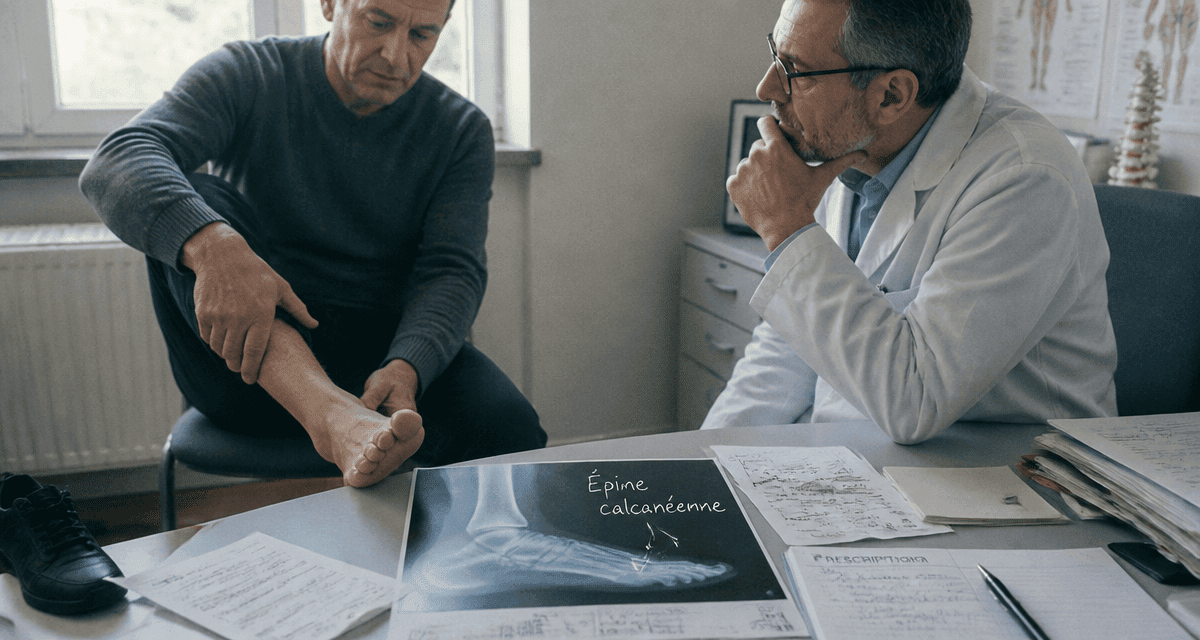 Combien d'arret de travail pour une épine calcanéenne, examen du pied chez le médecin