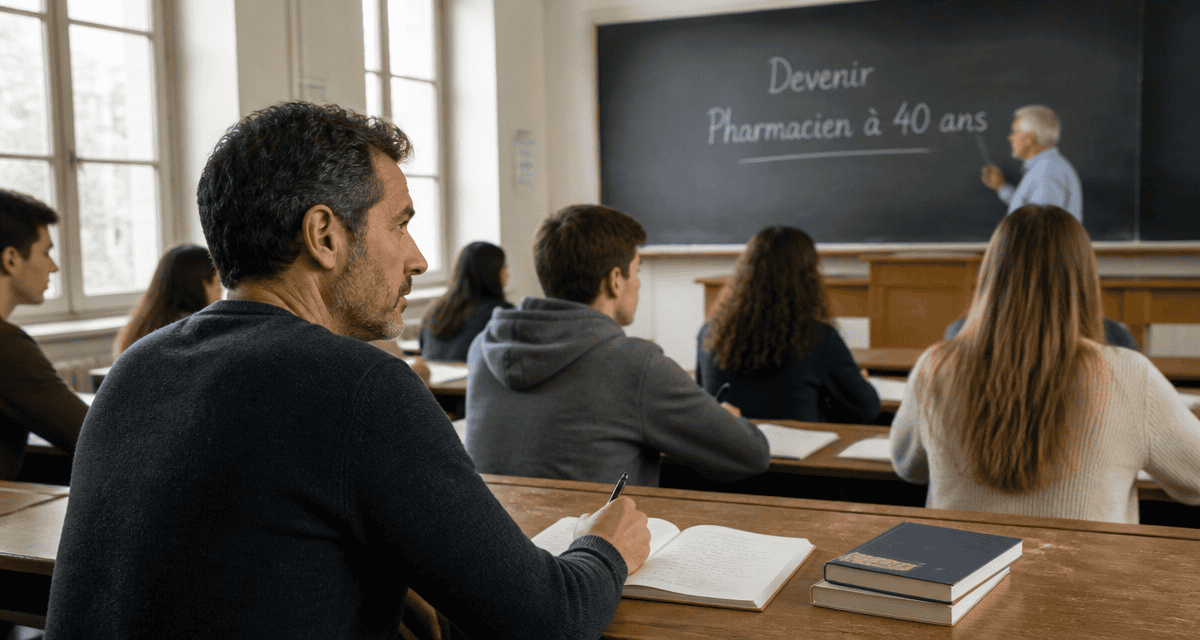 devenir pharmacien a 40 ans homme en classe