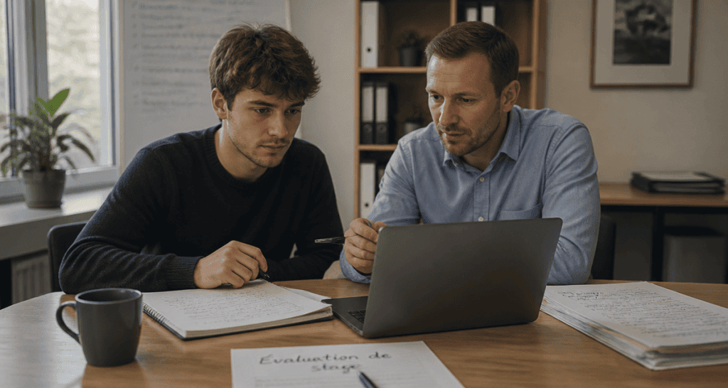 évaluation stagiaire commentaire tuteur et stagiaire