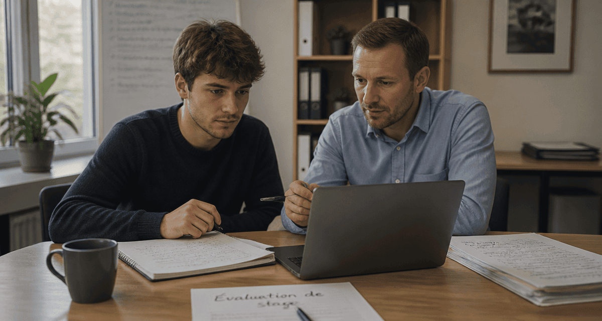 évaluation stagiaire commentaire tuteur et stagiaire
