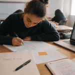 ex de rapport de stage 3eme eleve écrivant