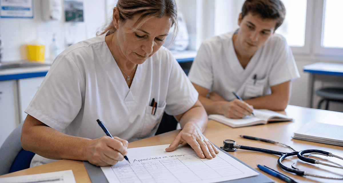 exemple appreciation eleve infirmier en salle de soins
