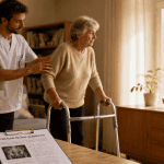 fracture ischio pubienne personne âgée déambulateur