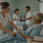 Les 8 compétences de l'aide soignante illustrées en chambre d'hôpital