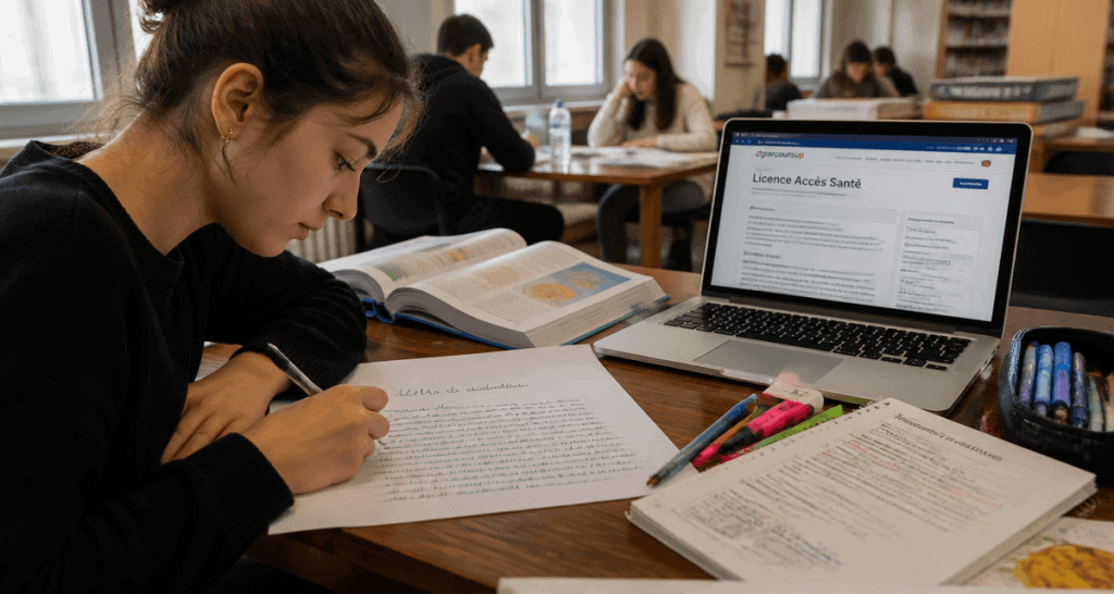 lettre de motivation las option santé écrite par une étudiante