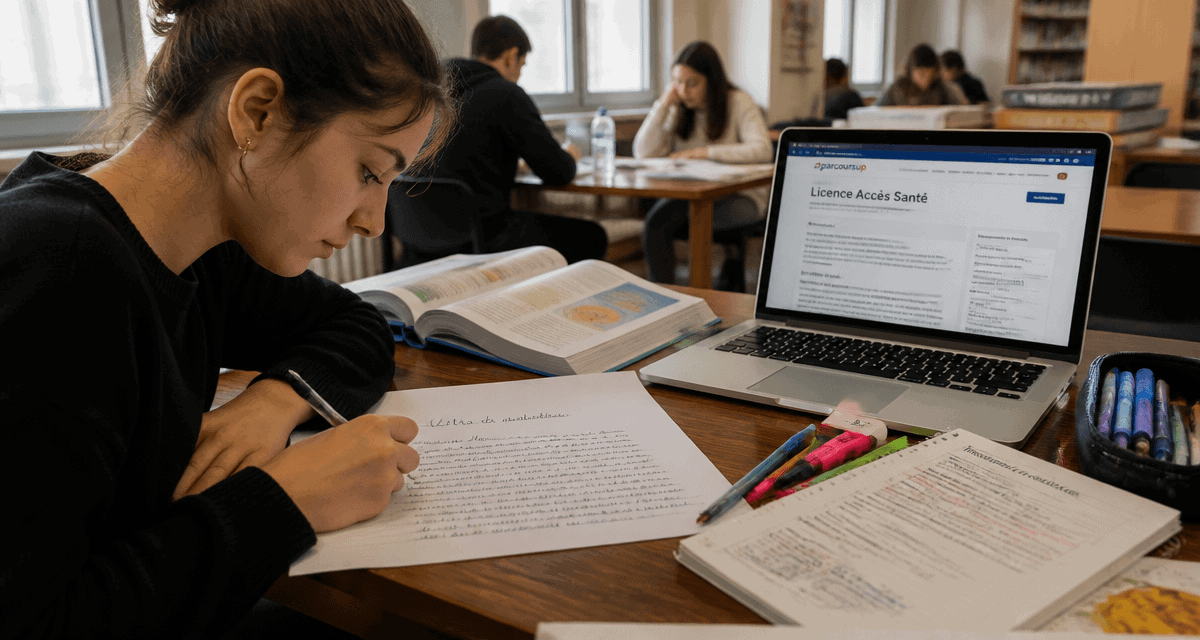 lettre de motivation las option santé écrite par une étudiante