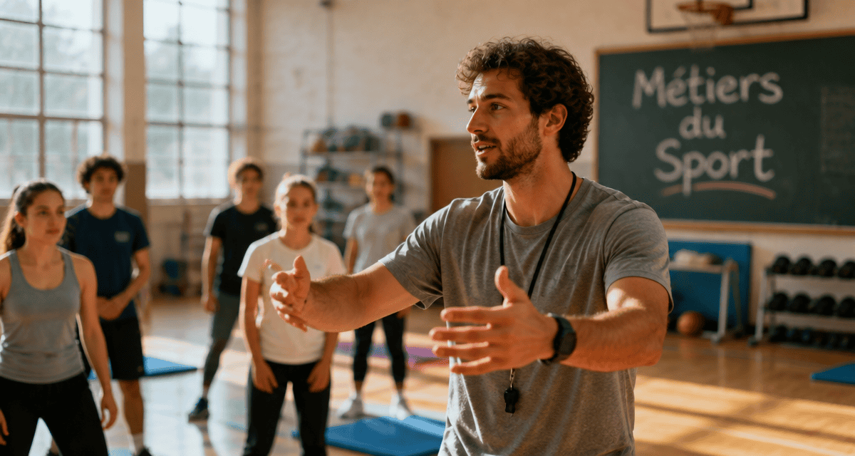 Métier dans le sport éducateur sportif gymnase