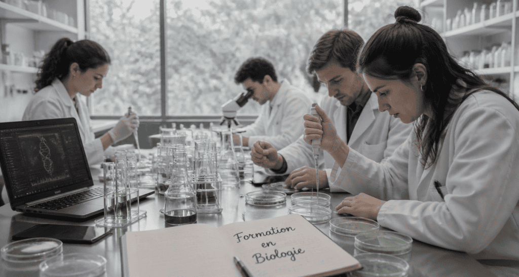 Métier en biologie jeunes en laboratoire
