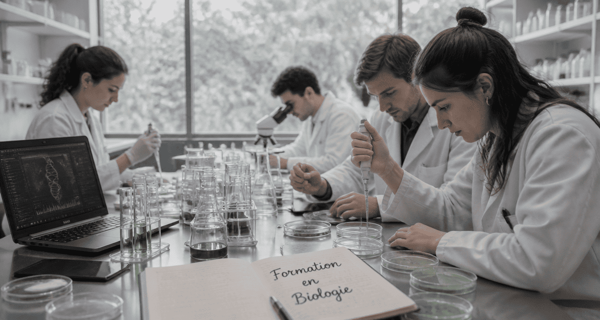Métier en biologie jeunes en laboratoire