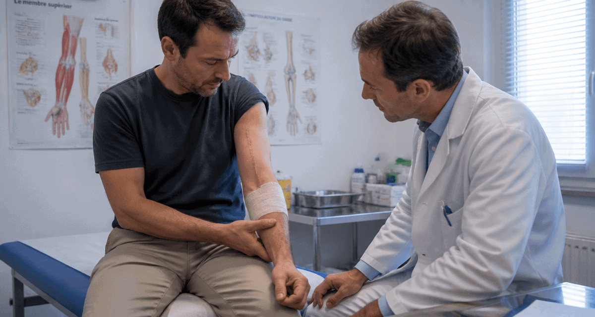 opération nerf cubital avis coude bandé patient