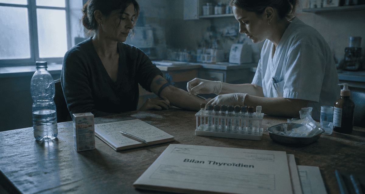 prise de sang thyroïde a jeun femme laboratoire