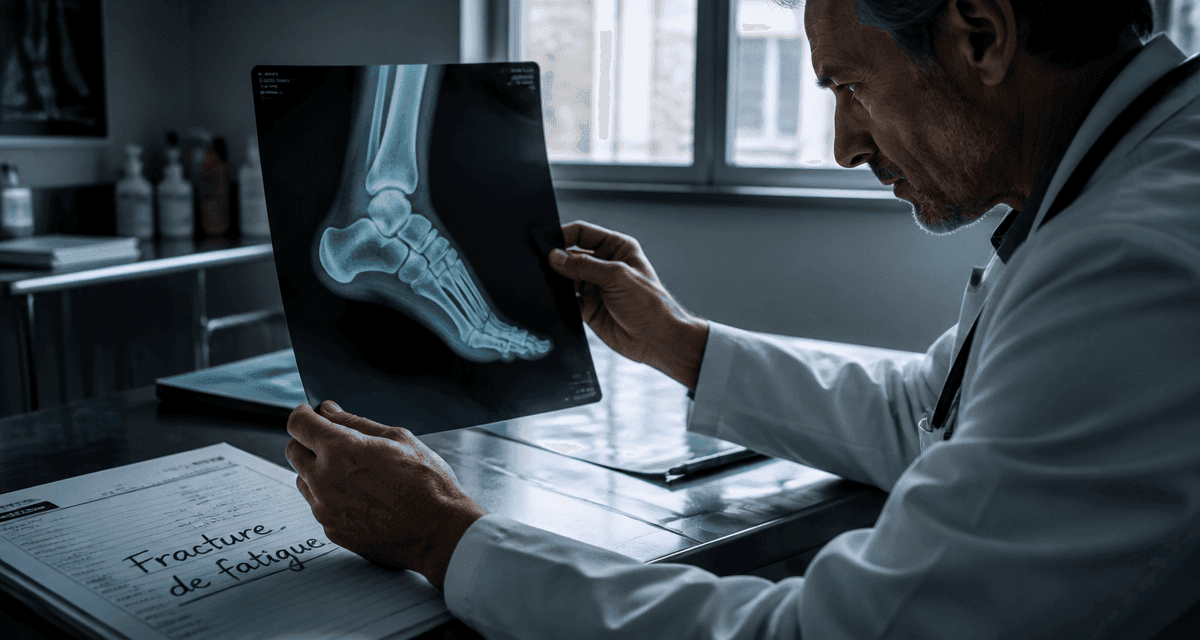 temps de guerison fracture de fatigue radiographie pied