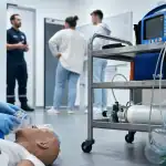 AFGSU signification : chariot d’urgence et défibrillateur en centre de formation