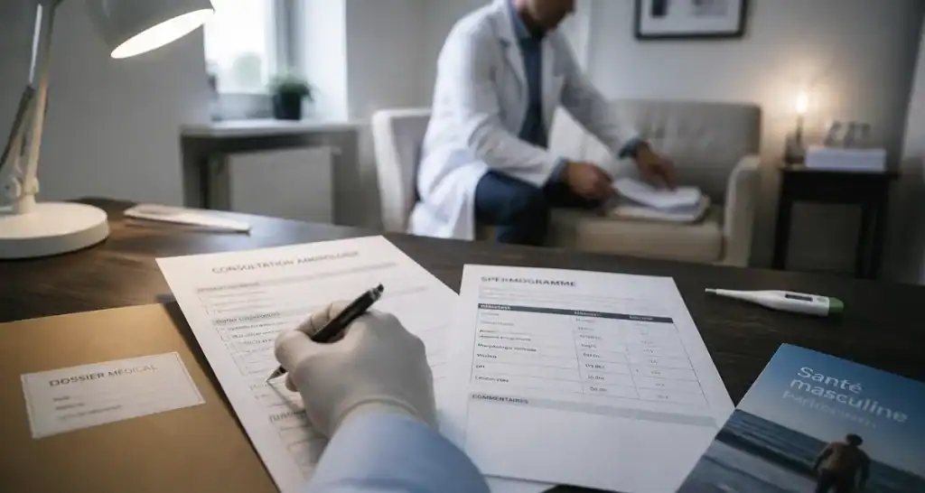 Andrologie def : consultation spécialisée, formulaire de consultation médicale
