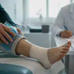 infiltration cheville arret de travail médecin