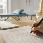 Lettre de motivation kiné manuscrite sur bureau
