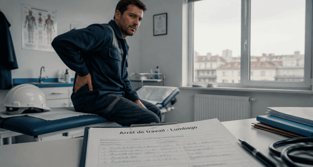 lumbago durée arrêt de travail homme médecin