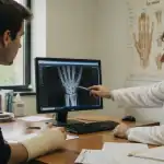 peut on travailler avec une fracture du scaphoïde patient médecin radiographie