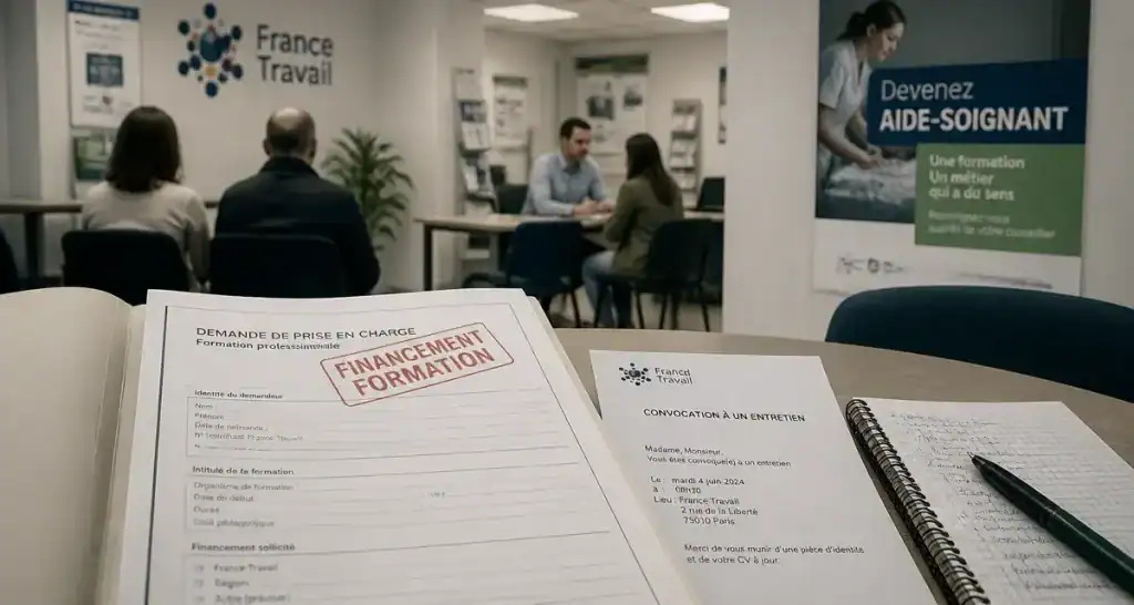 Pole emploi formation aide soignante : dossier de financement, convocation et formation aide-soignant