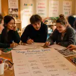 Stagiaires en stage pratique BAFA préparant des activités