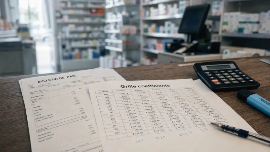 Coefficients pharmacie 470 en grille salariale