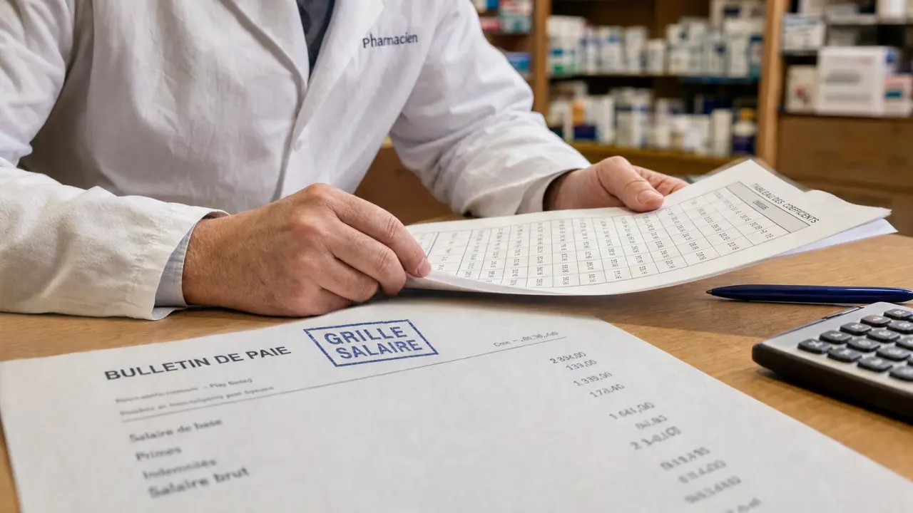 Grille salaire pharmacien : fiche de paie et coefficients en officine