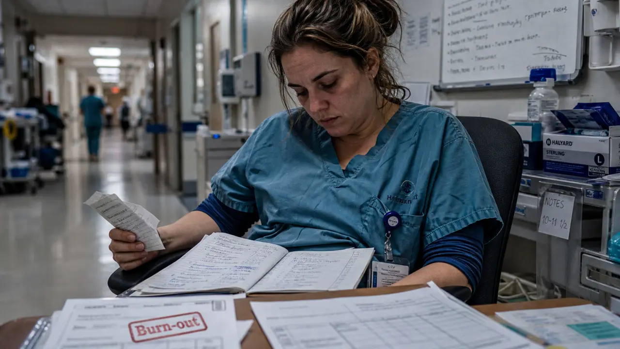 Burn out infirmier : infirmière épuisée au travail, signes avant l’arrêt de travail
