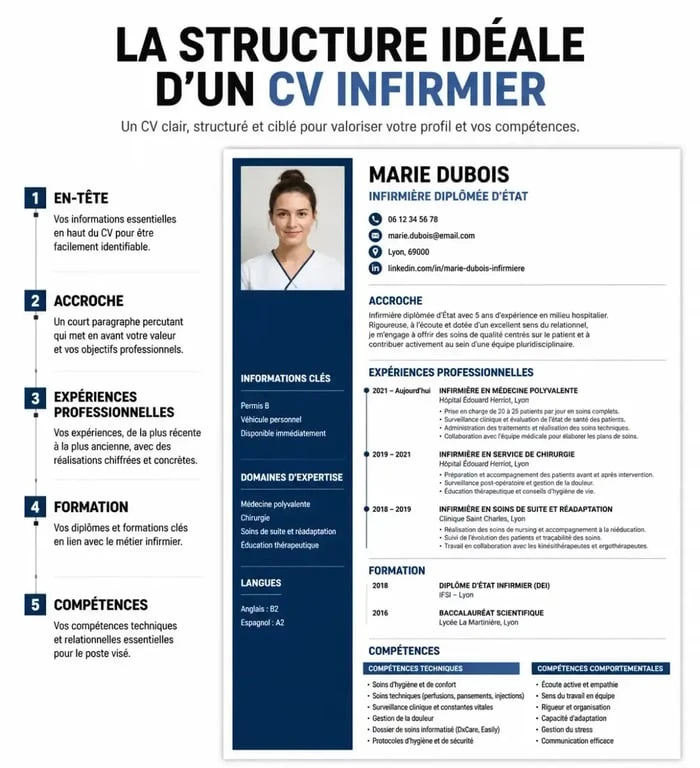 Structure idéale d'un cv infirmier pour décrocher un entretien