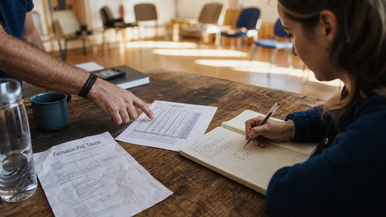 formation pnl toulon : formateur et stagiaire en salle