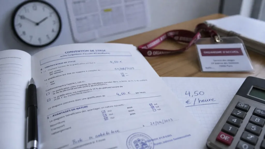 Rémunération de stage en 2026 : versement mensuel, 309e heure et montant de 4,50 €