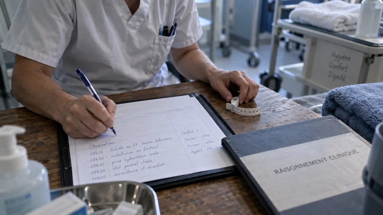 Raisonnement clinique aide soignant : prise de notes et observation en soins