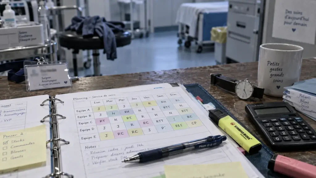 Roulement aide-soignant en 12h : la trame 2-2-3 pour limiter les séries de postes